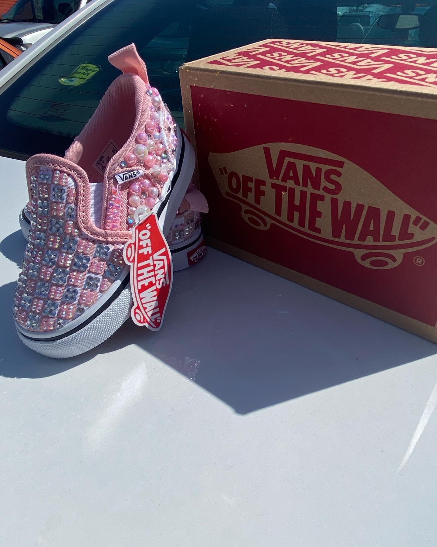 Checkerboard Kid Bling Vans
