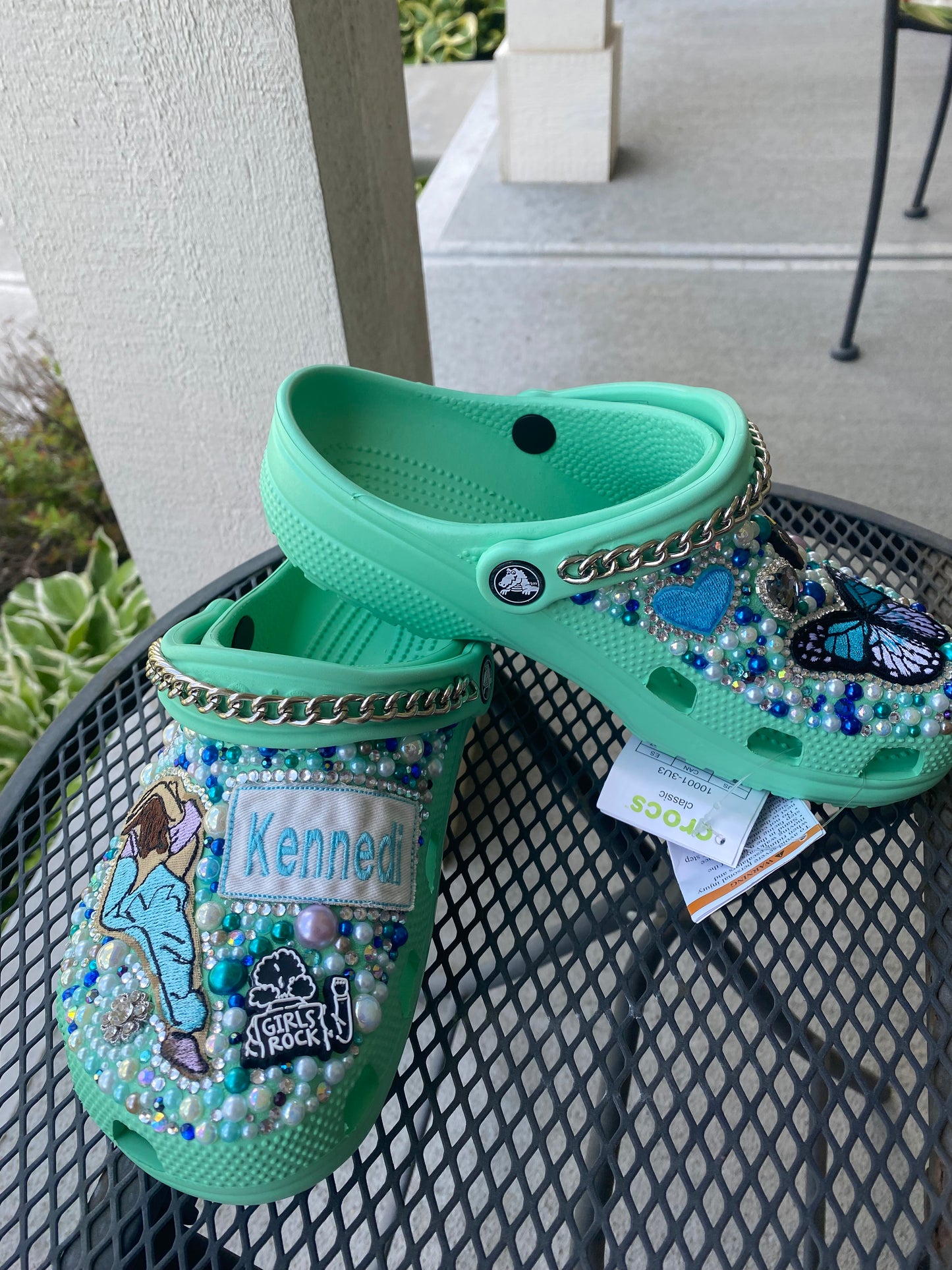 “Dancing Butterfly” kid bling Crocs