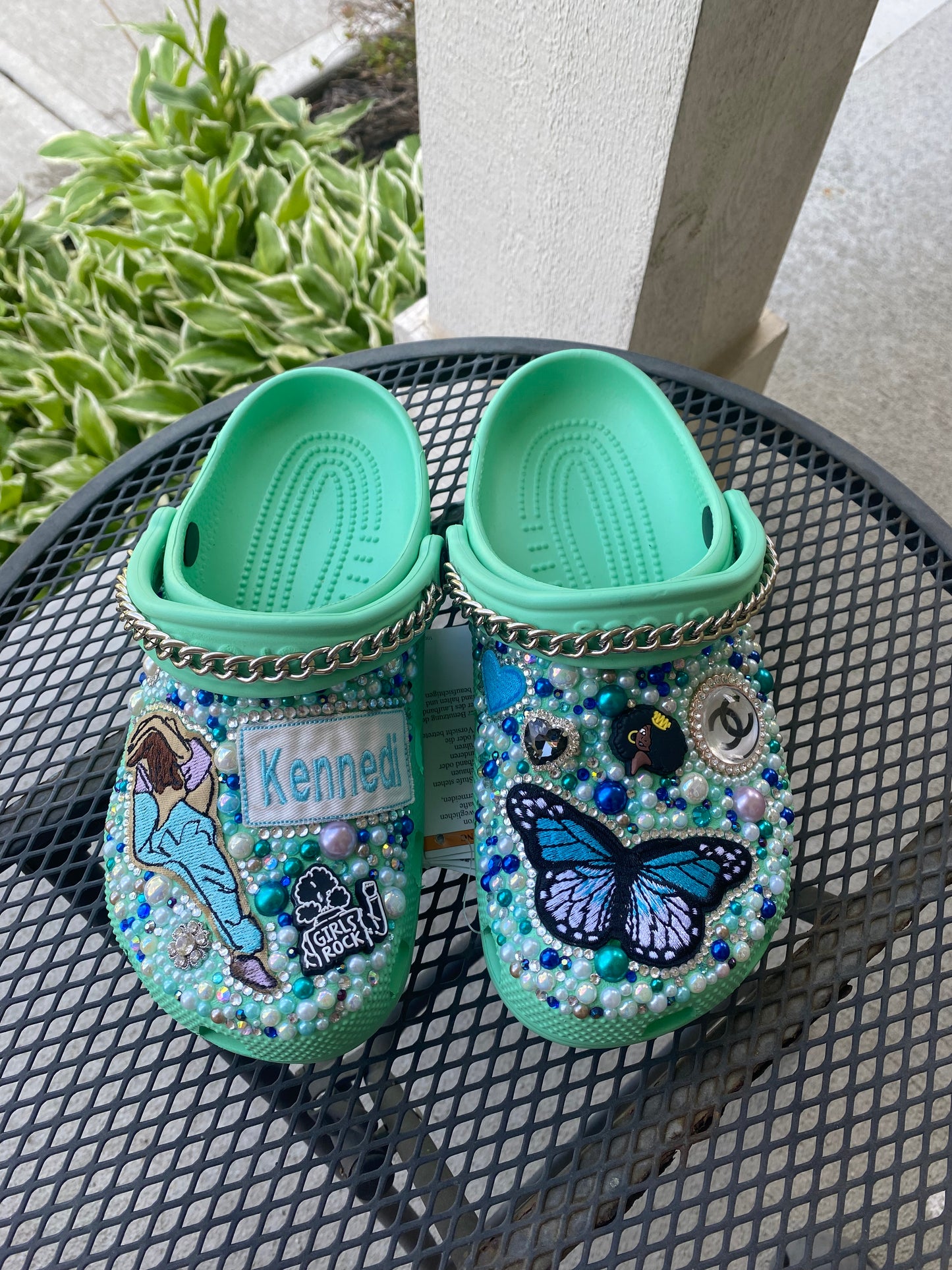“Dancing Butterfly” kid bling Crocs