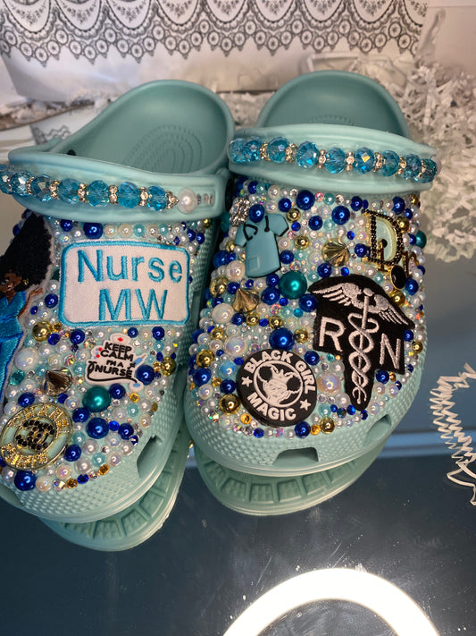 Blue Adult Nurse Crocs