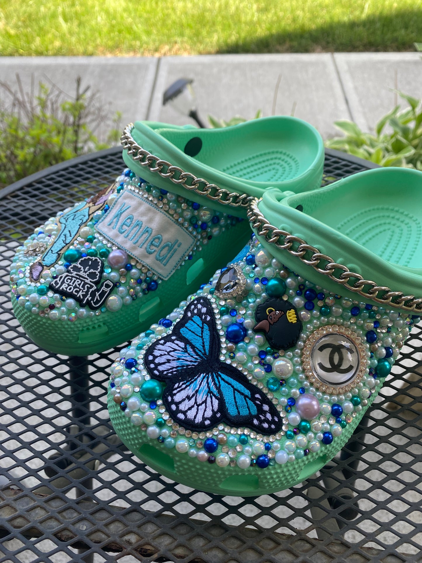 “Dancing Butterfly” kid bling Crocs