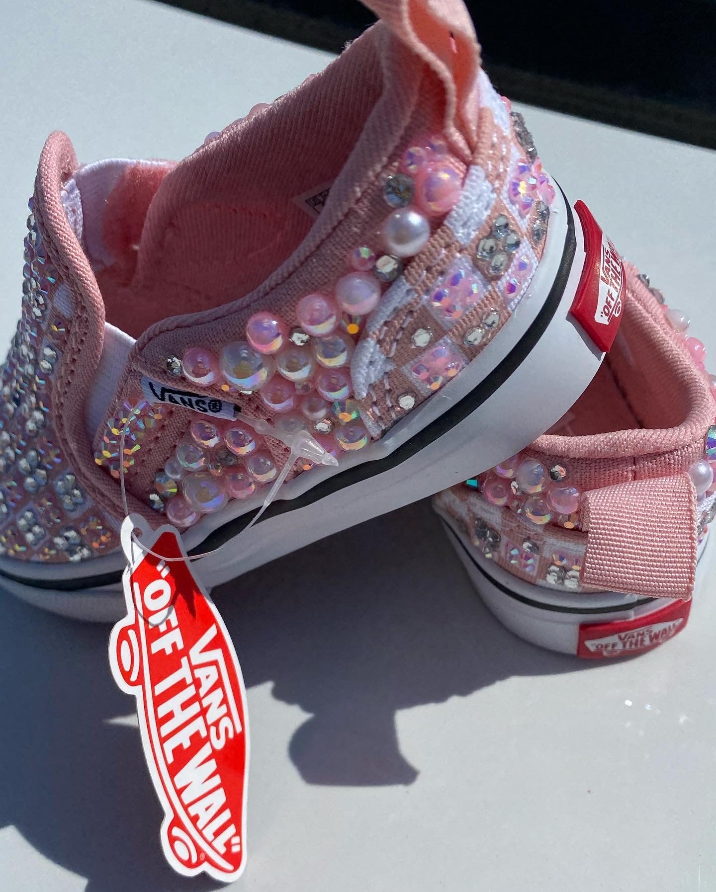 Checkerboard Kid Bling Vans