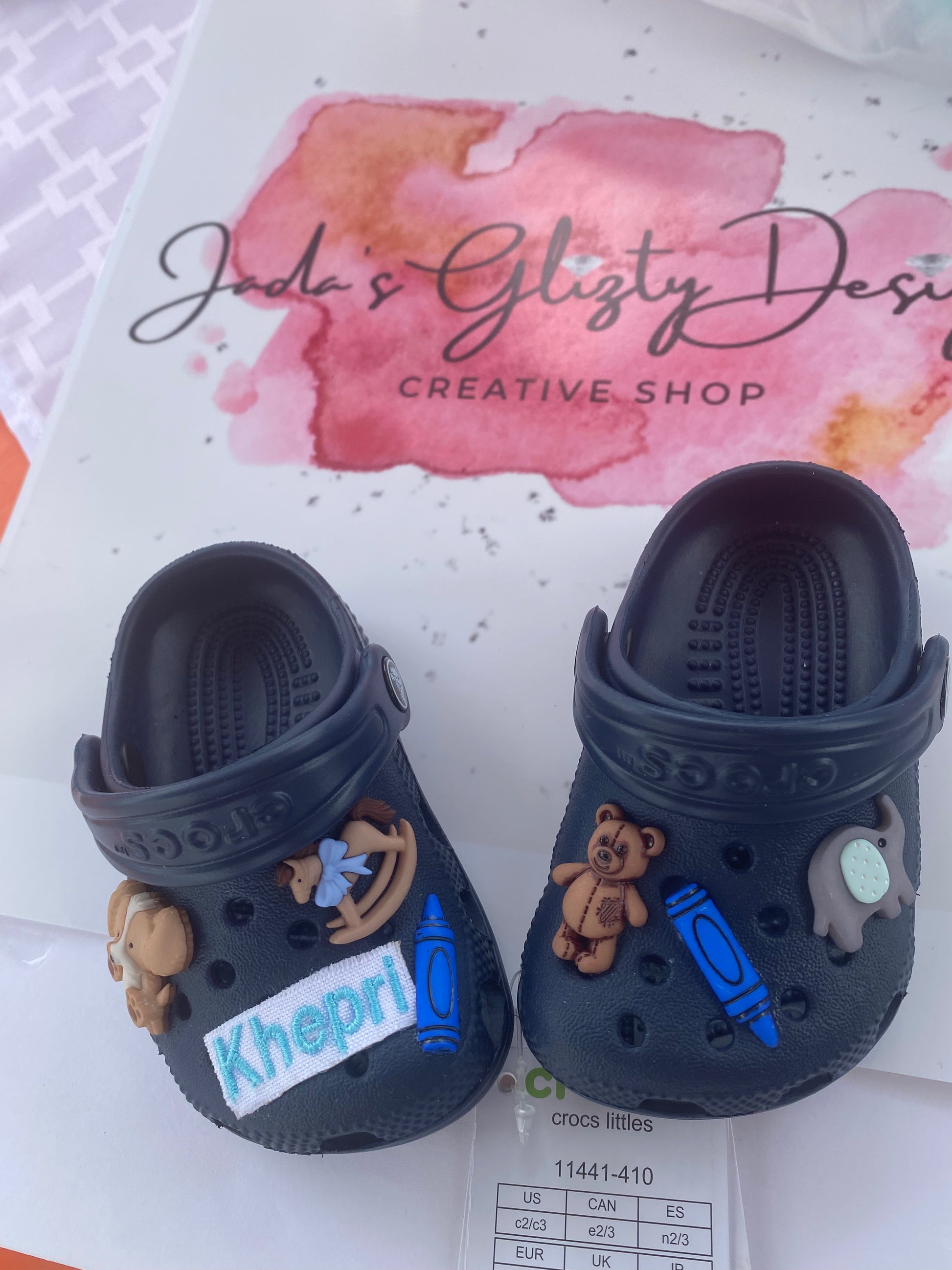 Newborn Custom Kid Crocs Jada s Glitzy Designs