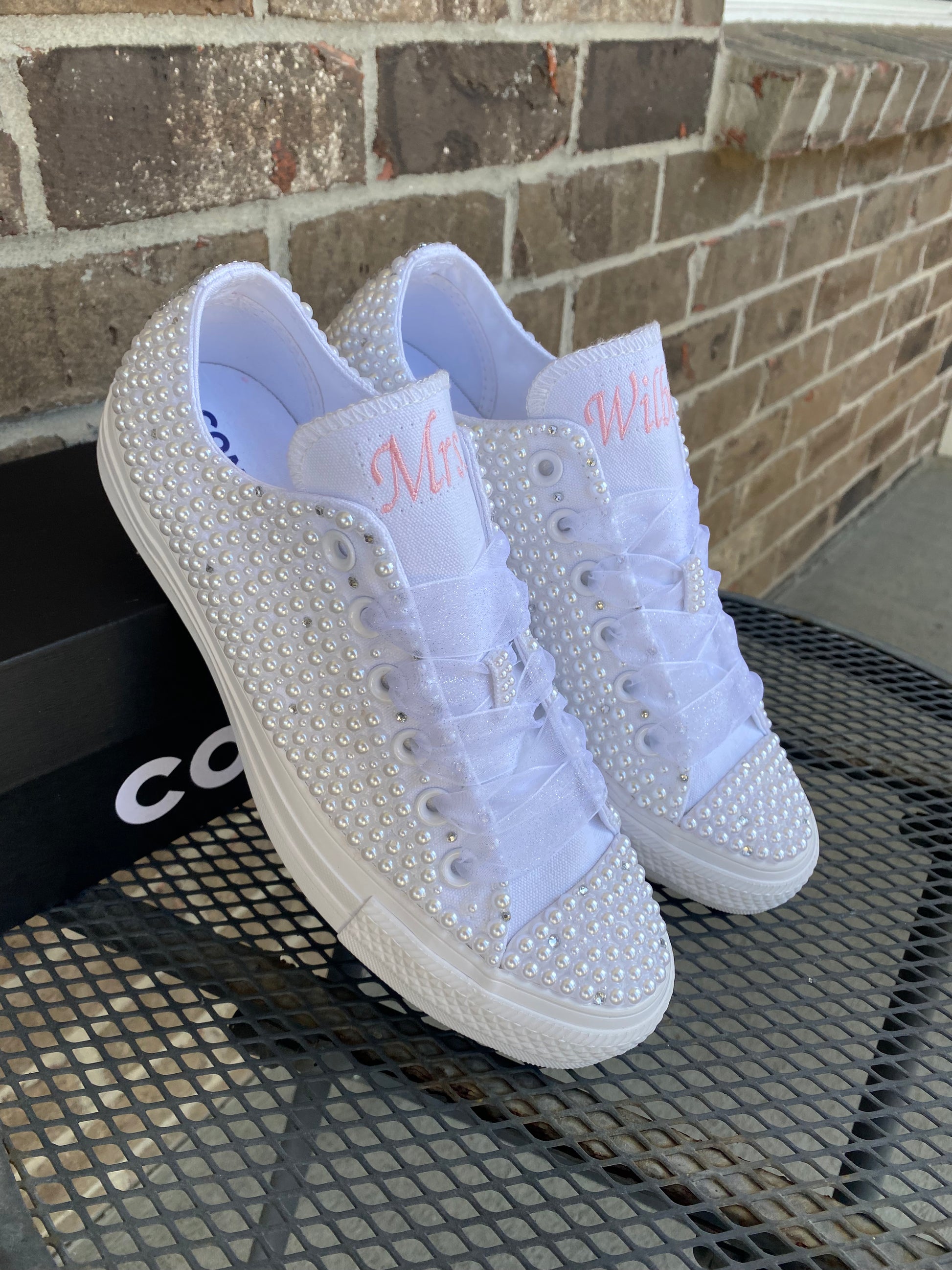 Bling Embroidered Wedding Converse Jada s Glitzy Designs